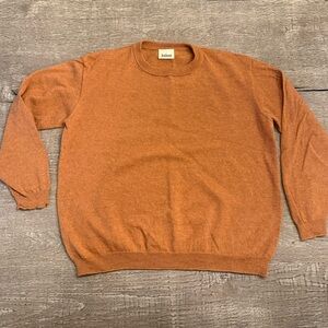 babaa no25 Fall Orange Seamless Jumper One Size Merino Wool Lightweight Sweater